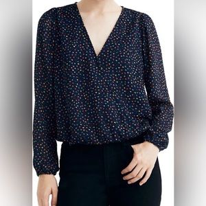Madewell Sugar Dot Wrap Top